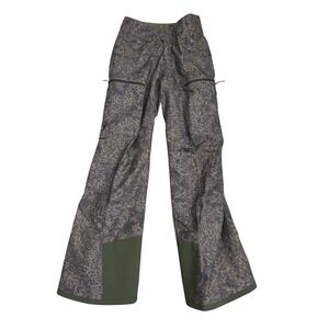 Patagonia Powder Town Pants Lichen Basin Green Camo‎ Snow Ski Men's XS NWOT